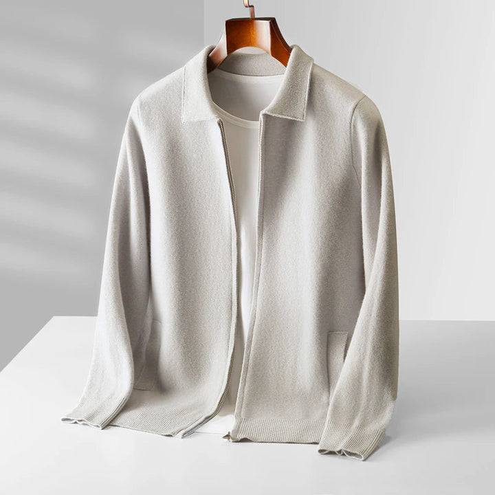 Quinton – Kaschmir Strickjacke Mit Reißverschluss