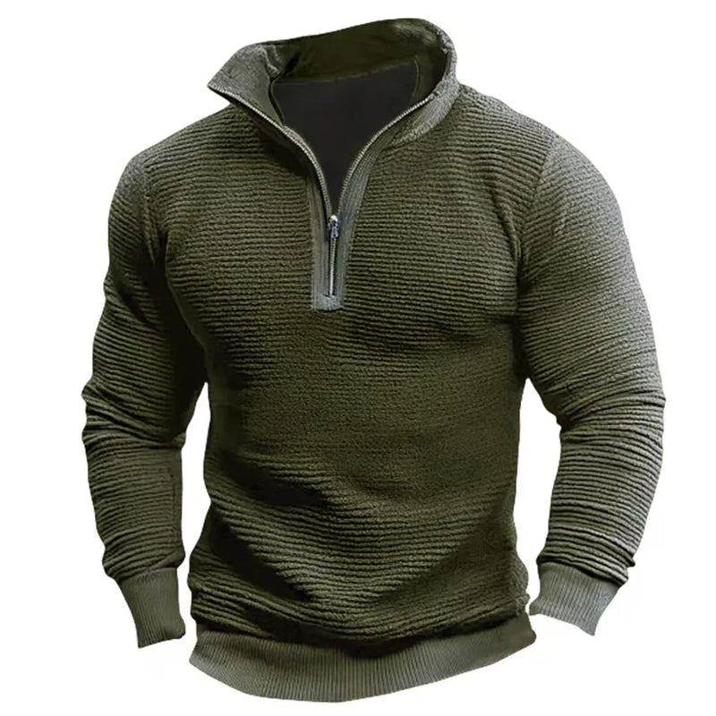 Saverio – Vintage Sweatshirt Mit Halbem Reißverschluss