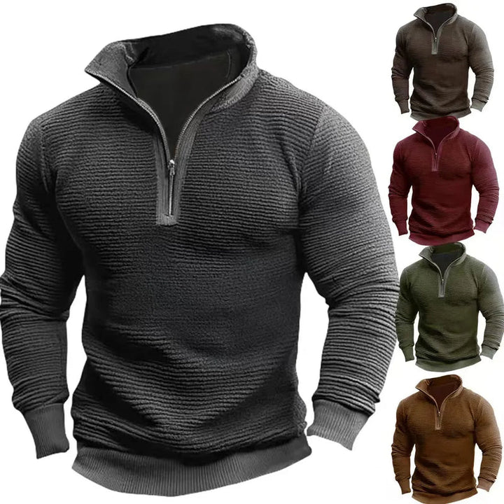 Saverio – Vintage Sweatshirt Mit Halbem Reißverschluss