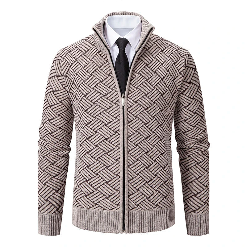 Guilherme – Grobstrickjacke Mit Reißverschluss