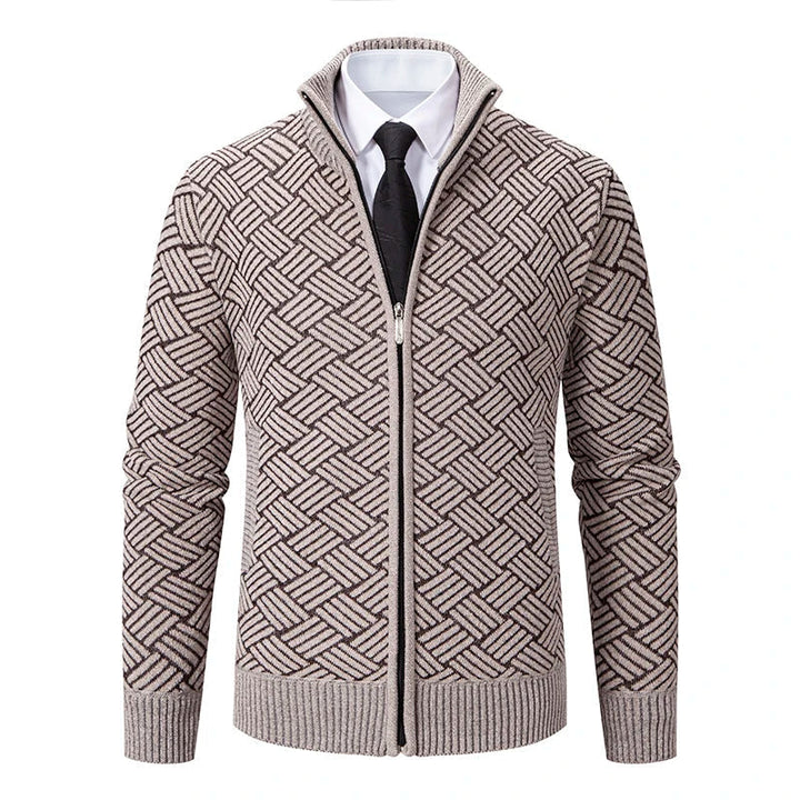 Guilherme – Grobstrickjacke Mit Reißverschluss
