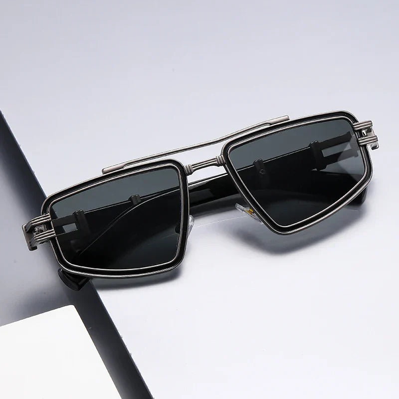 Jerold – Sonnenbrille mit schmalem Geometrischem Metallrahmen
