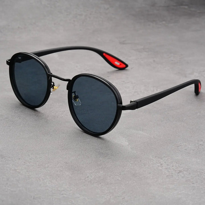 NoirGlow – Luxe Eclipse Rundsonnenbrille
