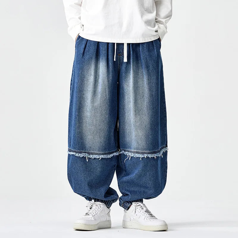 Brennan – Stilvolle Jogginghose Aus Denim Mit Weitem Bein