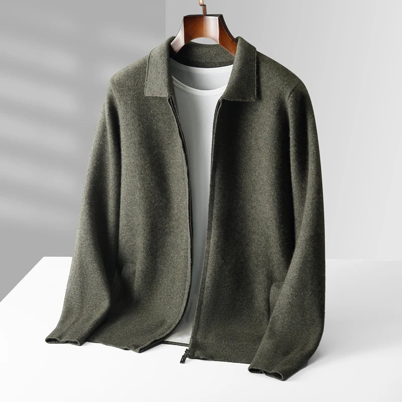 Quinton – Kaschmir Strickjacke Mit Reißverschluss