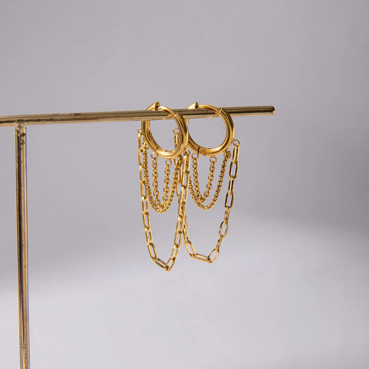 Neida – Atelier Creolen mit Kettenfall
