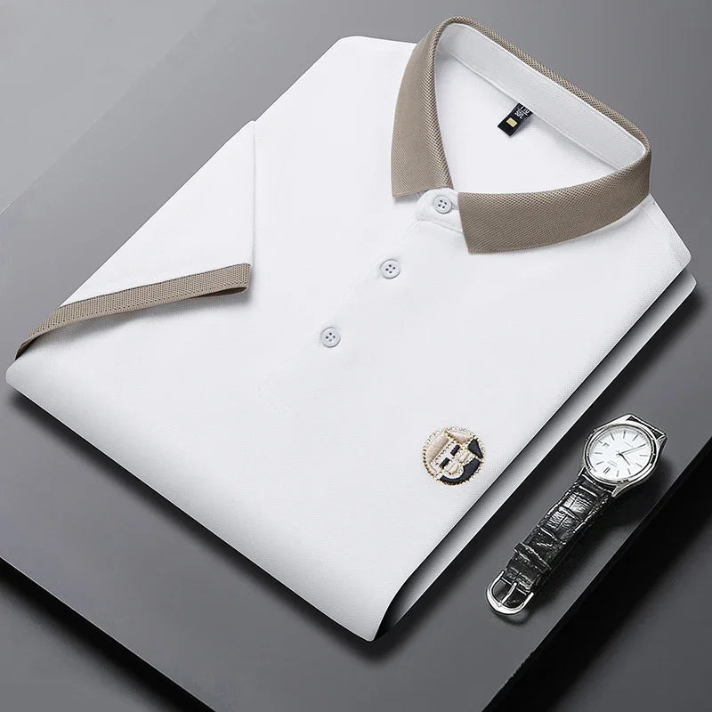 Angan – Elegantes Zweifarbiges Polohemd
