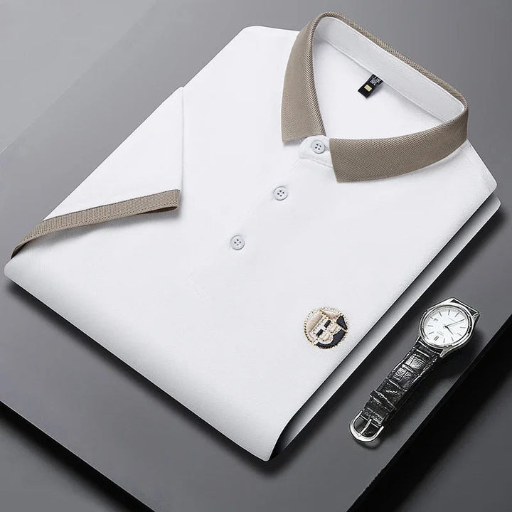 Angan – Elegantes Zweifarbiges Polohemd