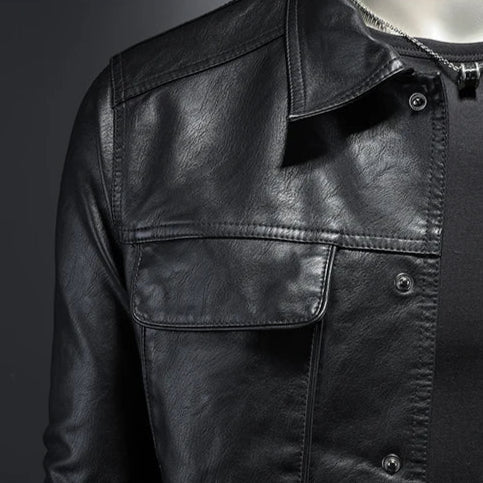 Lulzim – Lässige Schlanke Passform Leder Jacke