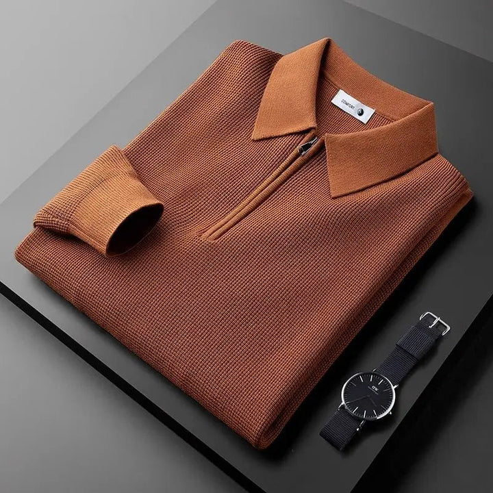Clifford - Strick Pullover Mit Kragen Und Viertelreißverschluss