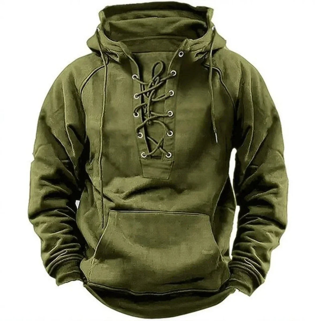 Ronan – Lässiger Kapuzenpullover Mit Schnürung Und Langen Ärmeln