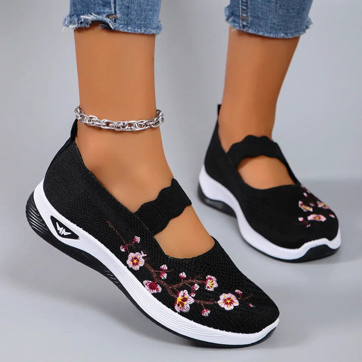 Fajon – Bequeme Turnschuhe Mit Blumenstickerei