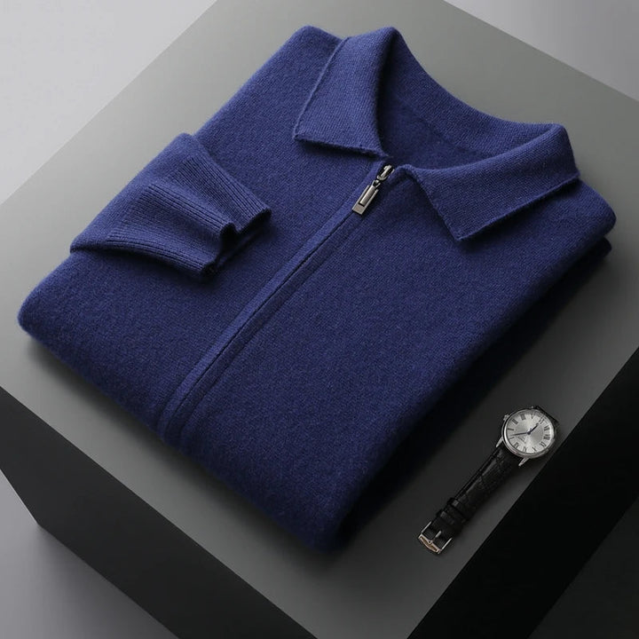 Quinton – Kaschmir Strickjacke Mit Reißverschluss