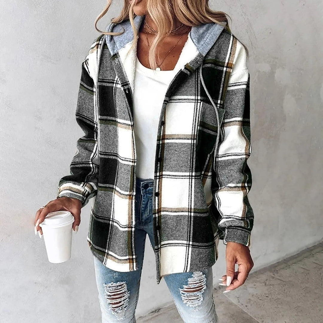 Gaynor – Jacke mit Karomuster Und Kapuze mit Kordelzug
