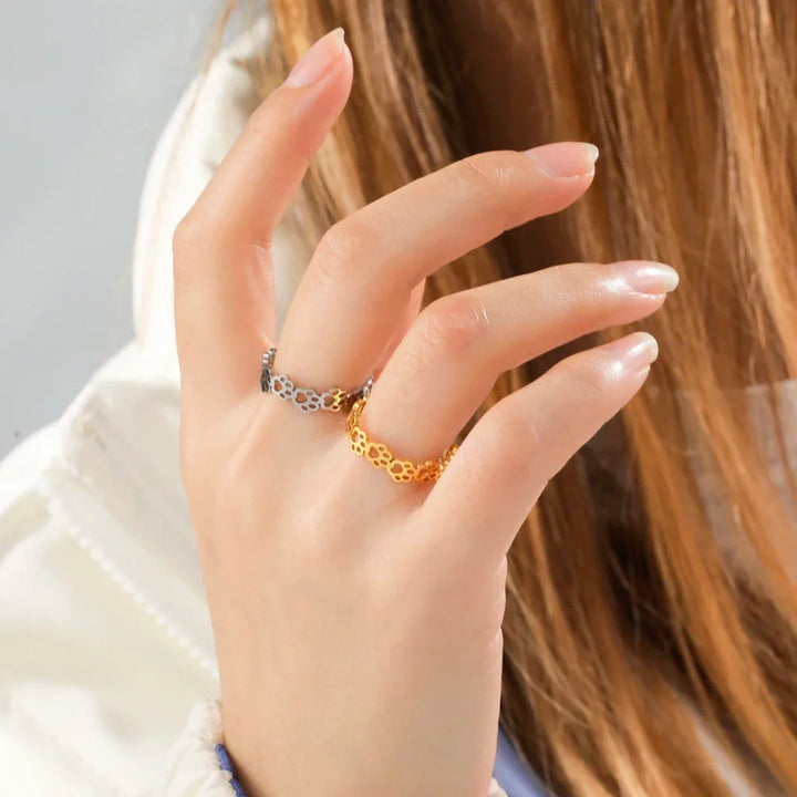 PawCharm – Verstellbarer Ring mit Pfotenabdruck