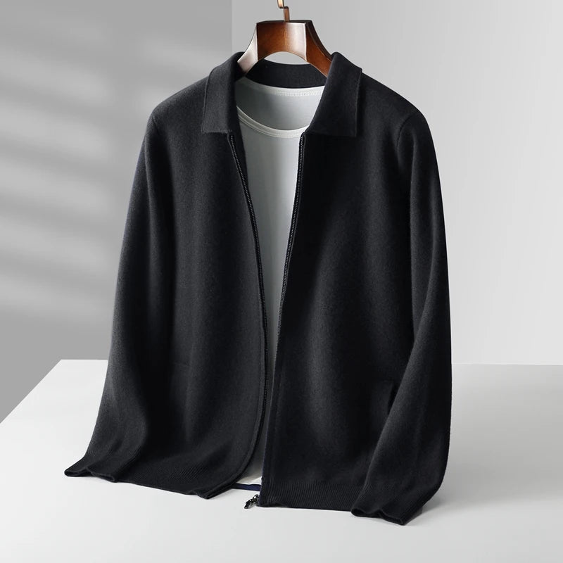 Quinton – Kaschmir Strickjacke Mit Reißverschluss