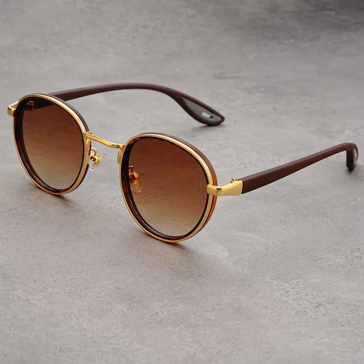 NoirGlow – Luxe Eclipse Rundsonnenbrille