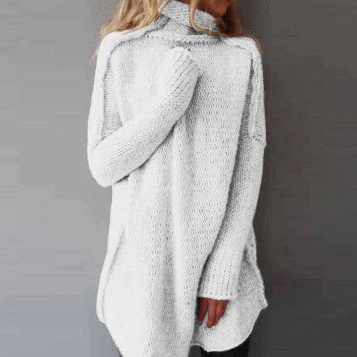Natalie – Gestrickt Rollkragen Pullover