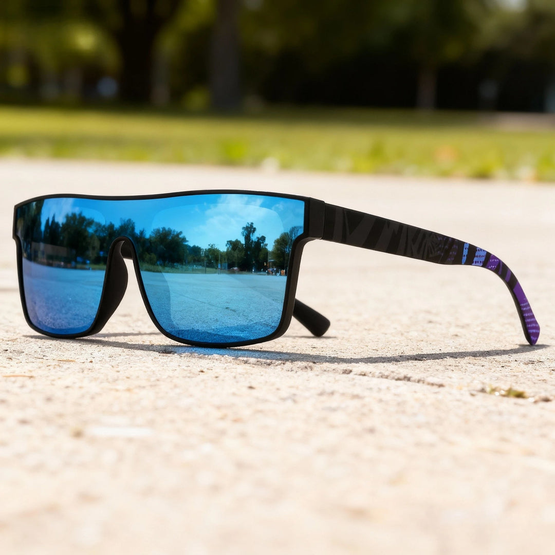 Ivy - Verspiegelte Sonnenbrille Mit Gemusterten Bügeln