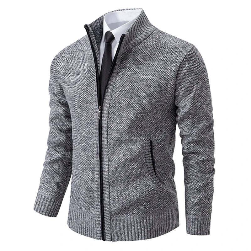 Yitzhak - Lässige Strickjacke Mit Stehkragen