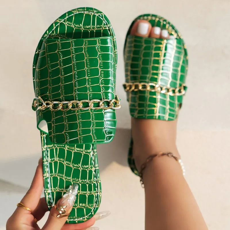 Klavdiya - Sandalen Mit Kette