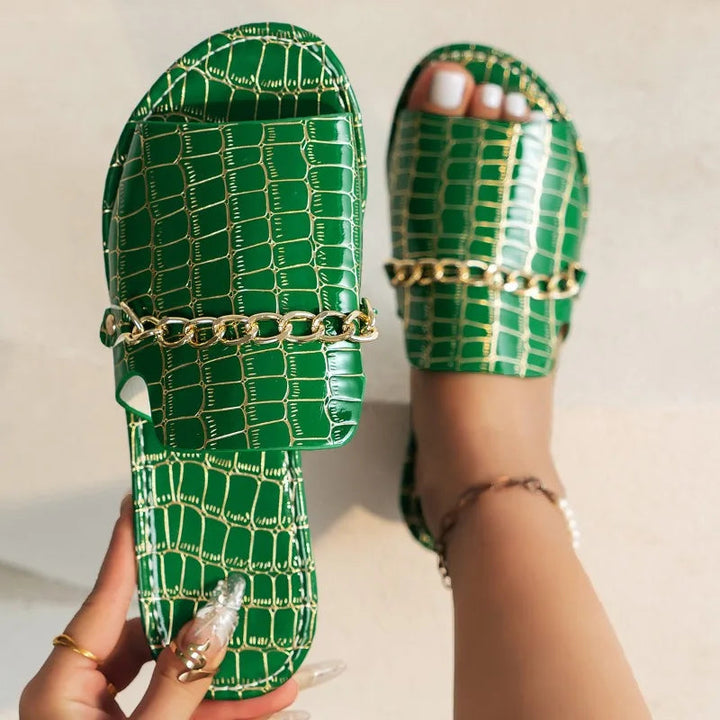 Klavdiya - Sandalen Mit Kette