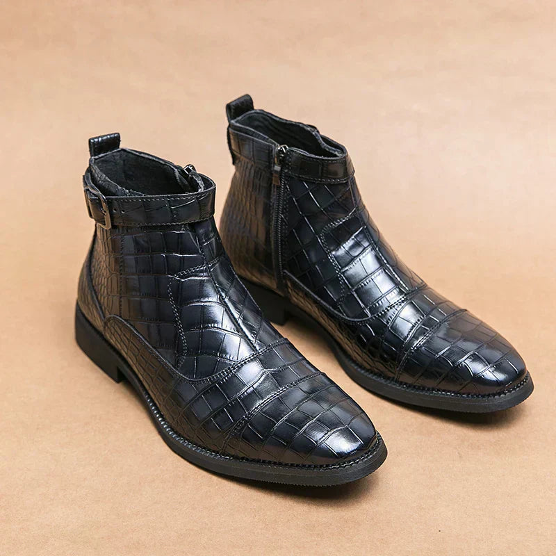 Coetzee – Stiefeletten Aus Kunstleder Mit Schnalle