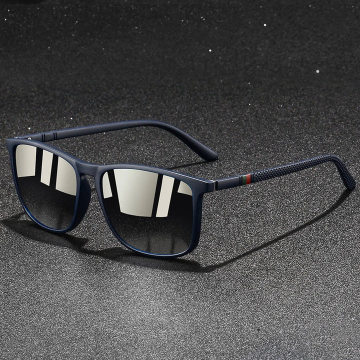 Chatioglow - Sonnenbrille mit quadratischem Rahmen und polarisierten UV-Schutz
