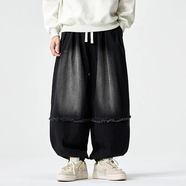 Brennan – Stilvolle Jogginghose Aus Denim Mit Weitem Bein