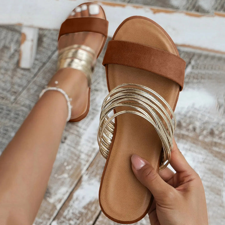 Mukaina – Elegante, Rutschfeste Flache Sandale