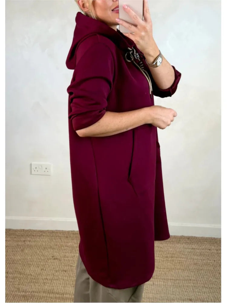 Michaella – Kapuzen Kleid Mit Fronttaschen
