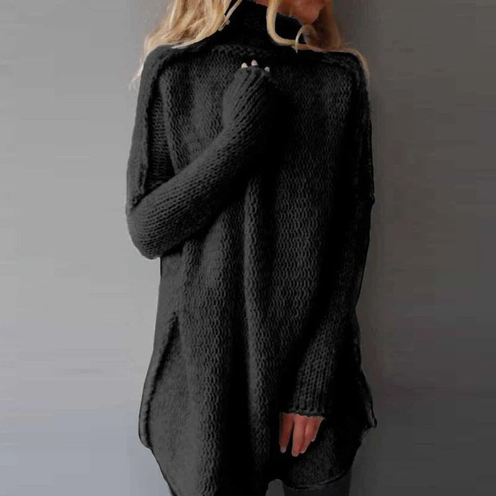 Natalie – Gestrickt Rollkragen Pullover
