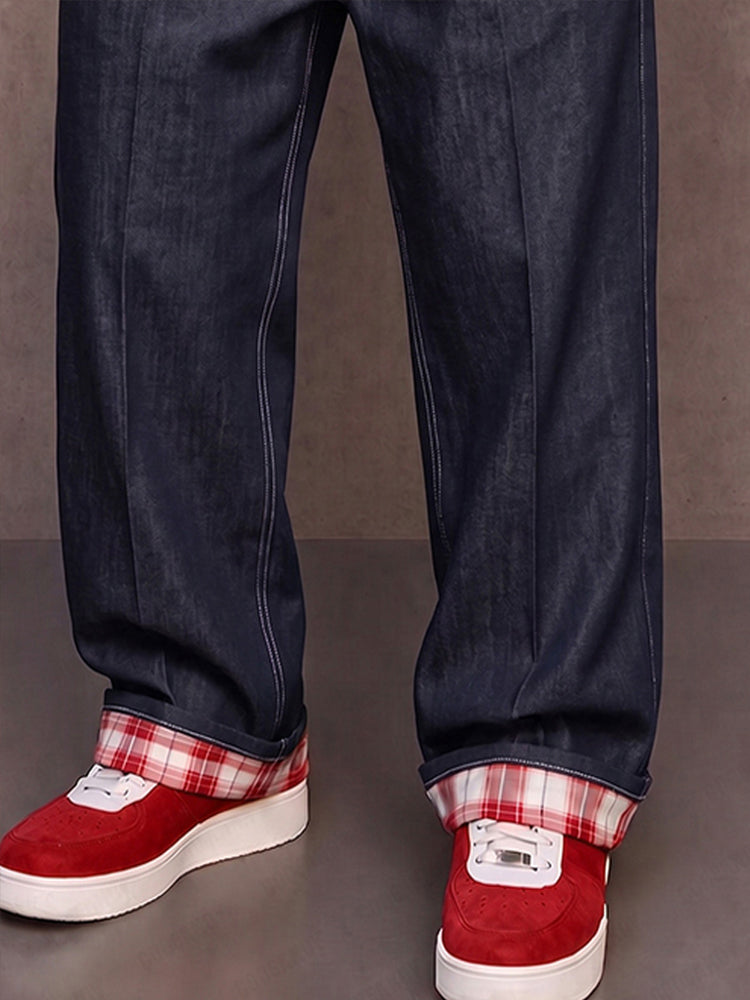 Klymz – Hose Aus Denim-iImitat Mit Kontrasteinsätzen