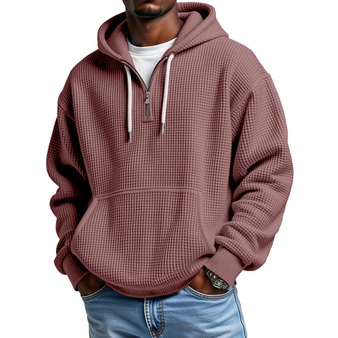 Mackenzie - Langärmeliger Hoodie Mit Waffelstrickmuster