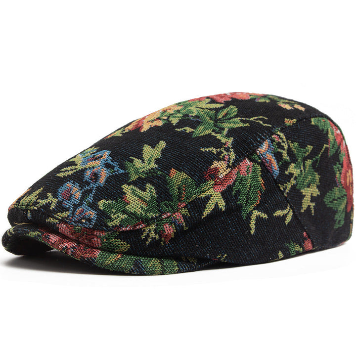 Sekou - Flache Mütze Mit Blumenmuster