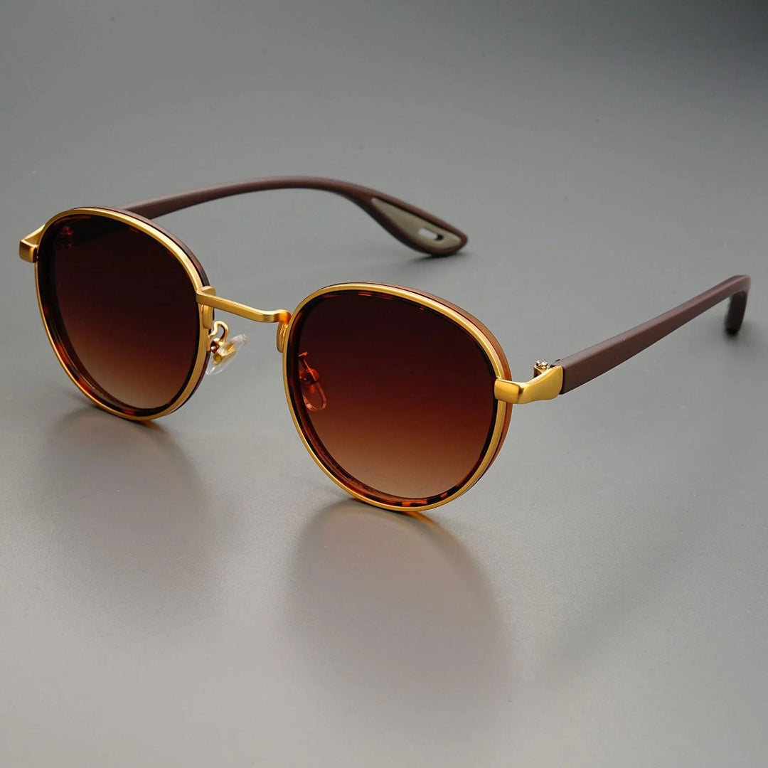 NoirGlow – Luxe Eclipse Rundsonnenbrille