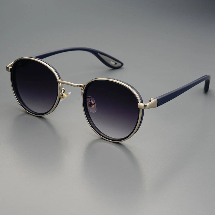 NoirGlow – Luxe Eclipse Rundsonnenbrille