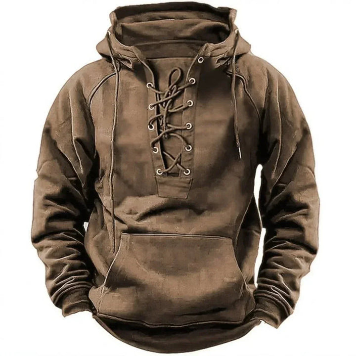 Ronan – Lässiger Kapuzenpullover Mit Schnürung Und Langen Ärmeln
