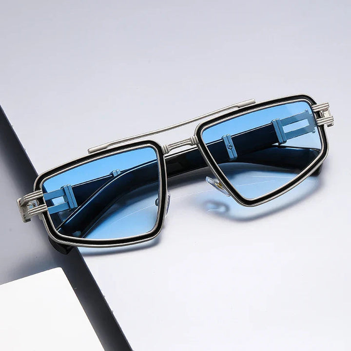 Jerold – Sonnenbrille mit schmalem Geometrischem Metallrahmen