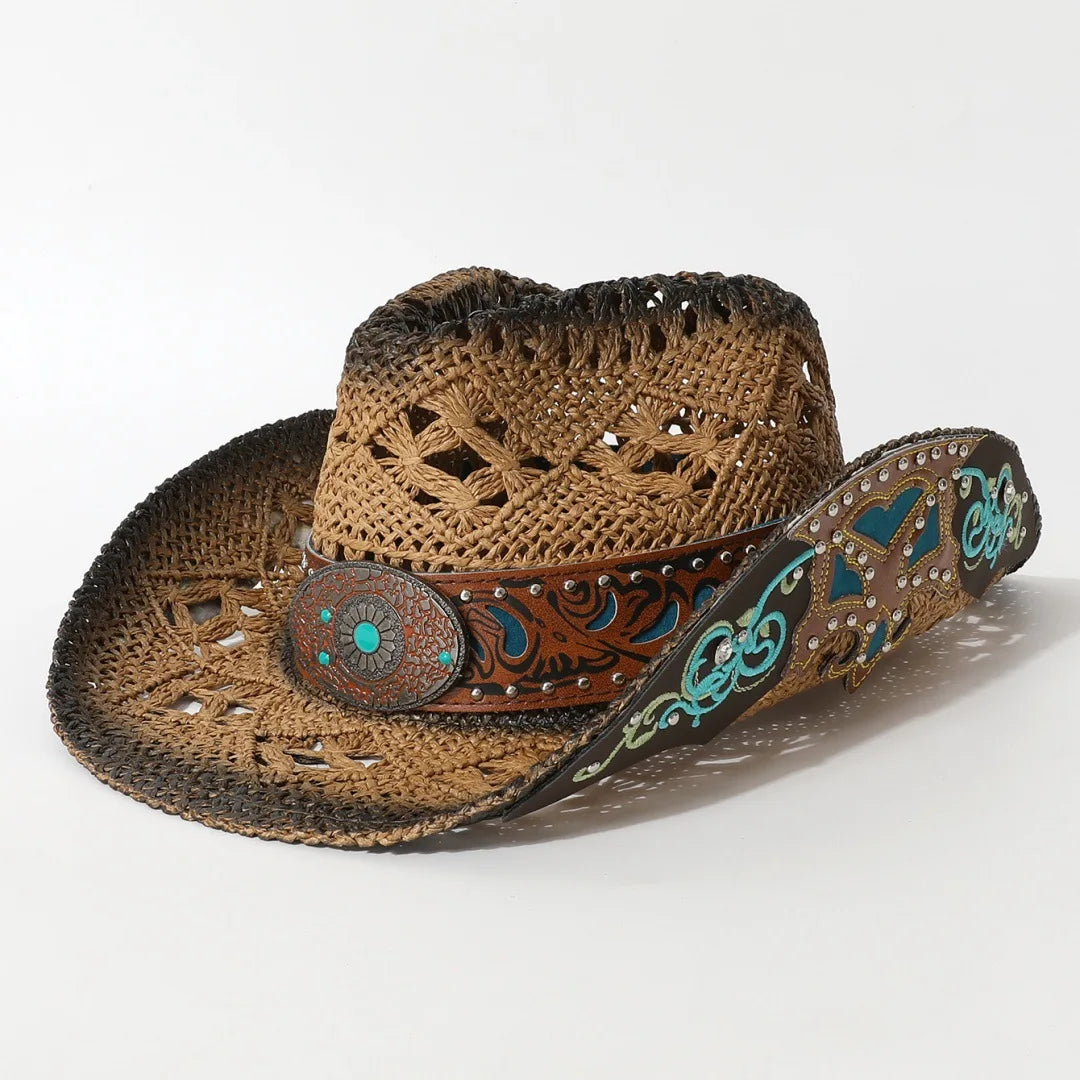 PrairieCrown – Gewebter Cowboy Hut