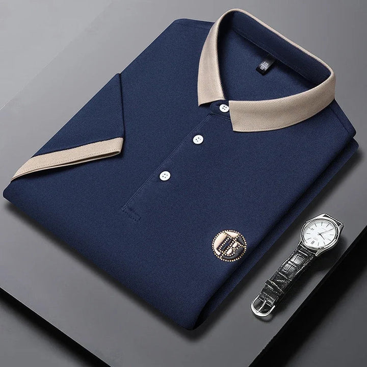 Angan – Elegantes Zweifarbiges Polohemd