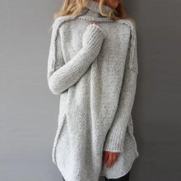 Natalie – Gestrickt Rollkragen Pullover