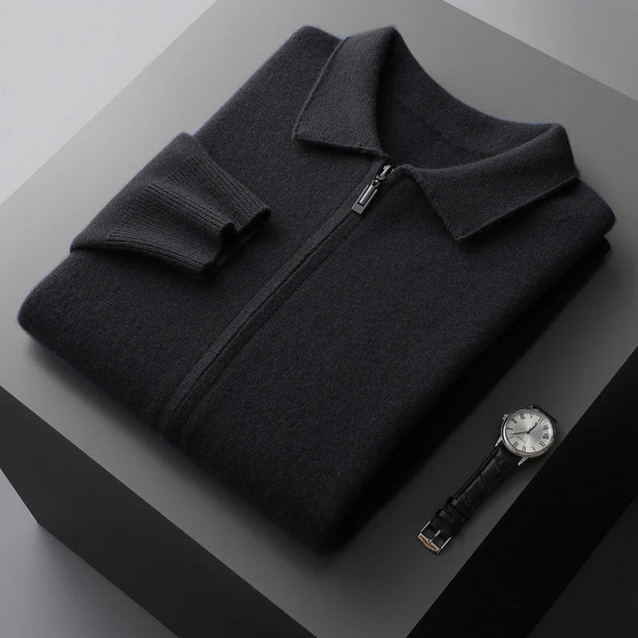 Quinton – Kaschmir Strickjacke Mit Reißverschluss