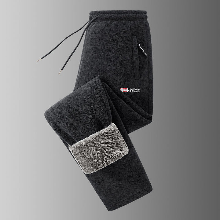 Ingolf – Mit Fleece Gefütterte Hose mit Kordelzug Und Reißverschlusstaschen