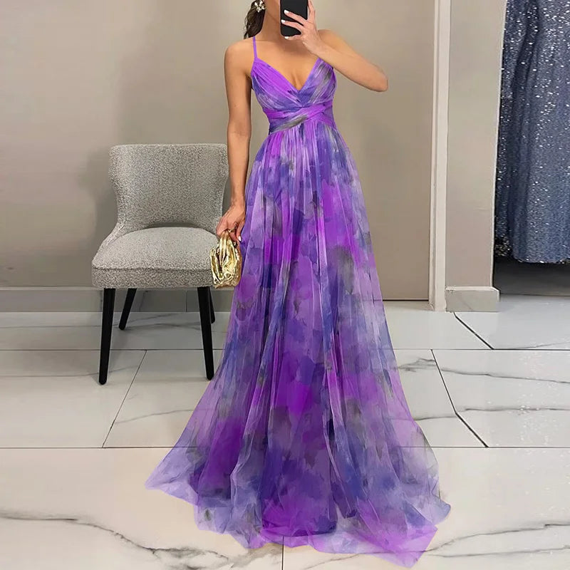Guoda - Bezauberndes Maxi Kleid Mit Blumenmuster