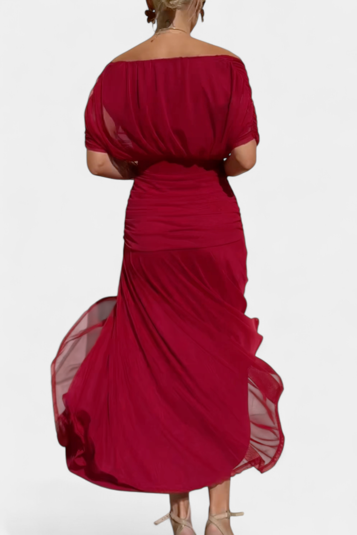 Lordanka – Langes Kleid Mit V-Ausschnitt Und Blumen Muster