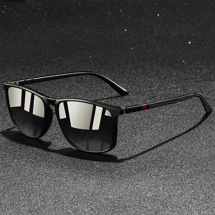 Chatioglow - Sonnenbrille mit quadratischem Rahmen und polarisierten UV-Schutz