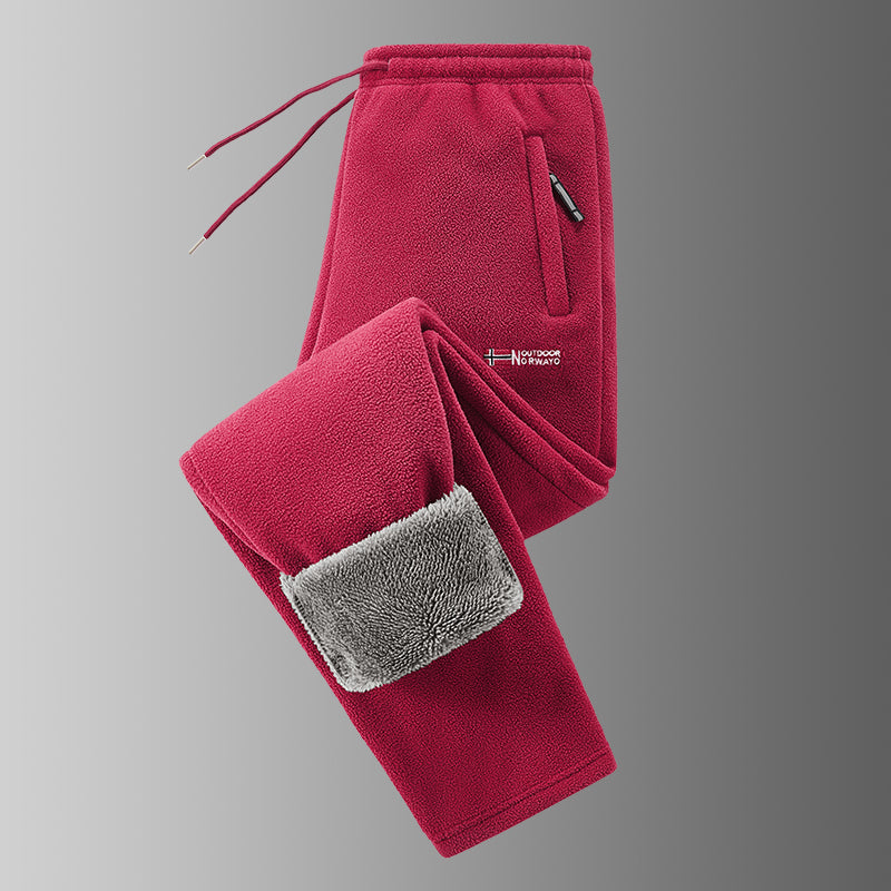 Ingolf – Mit Fleece Gefütterte Hose mit Kordelzug Und Reißverschlusstaschen