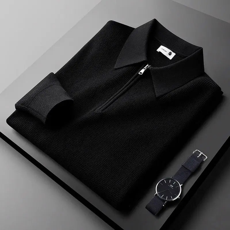 Clifford - Strick Pullover Mit Kragen Und Viertelreißverschluss