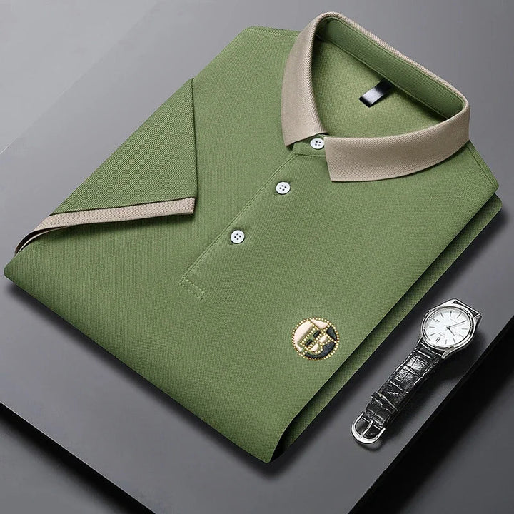 Angan – Elegantes Zweifarbiges Polohemd